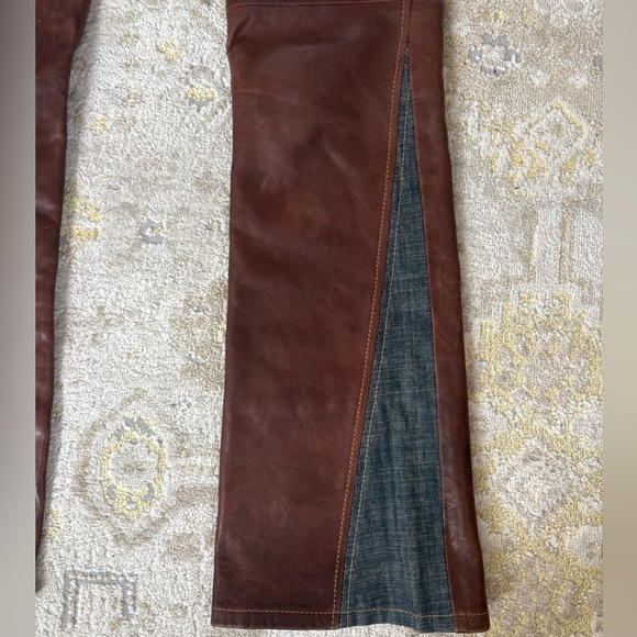 Elements By Vakko Leather and Denim Pants - Picture 8 of 15
